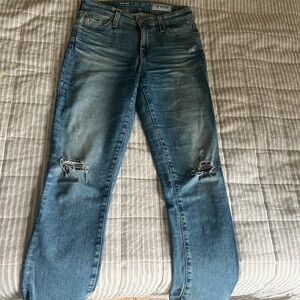 AG Mari Crop High Rise Straight Jeans